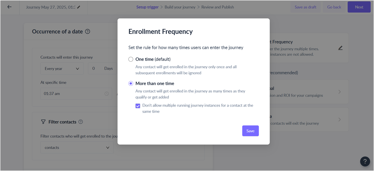 Trigger Journey using Occurrence of a date