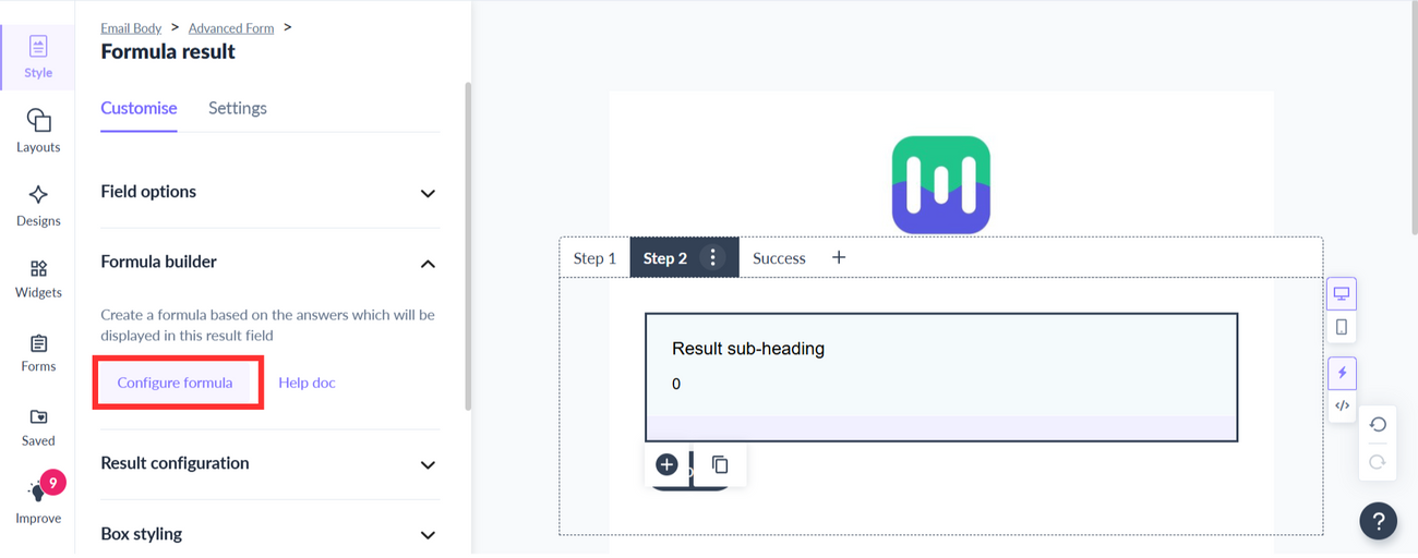 How to configure product recommendation quiz?