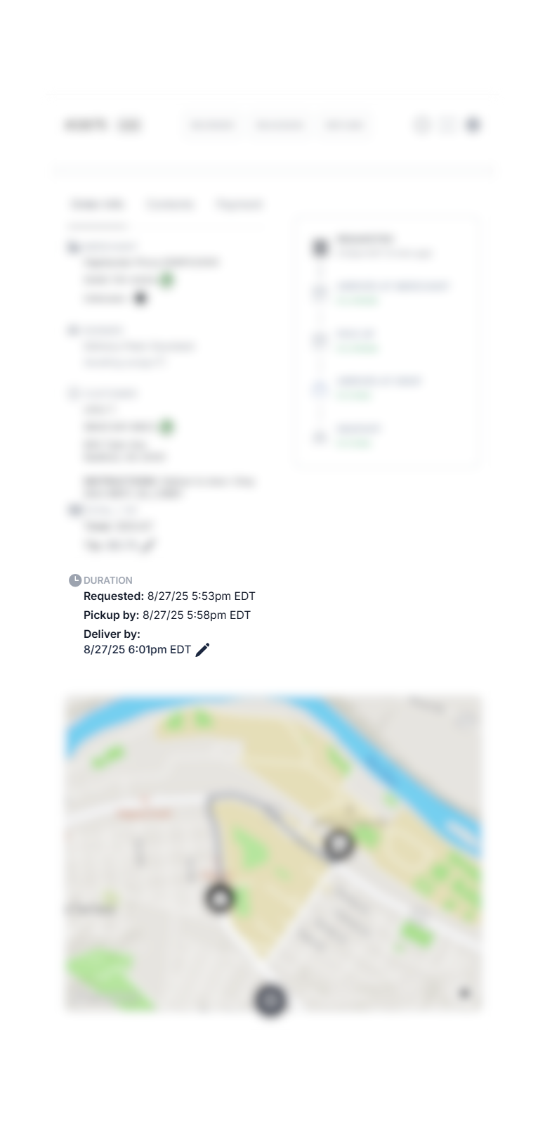 Update Delivery Time for an Active Delivery