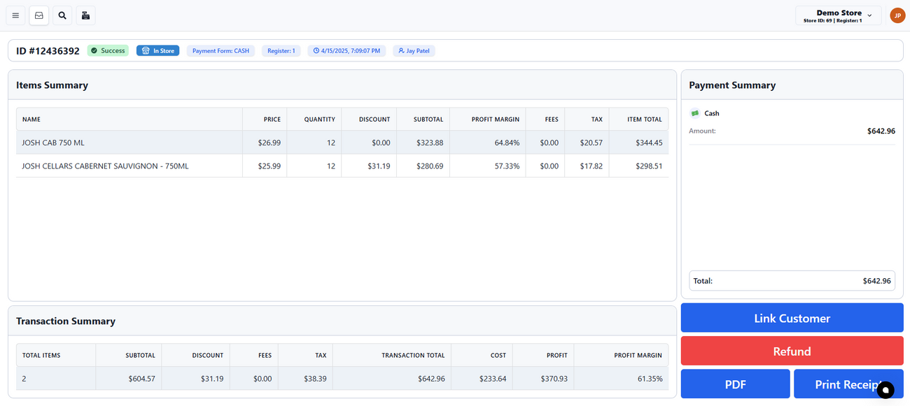 Viewing Transaction