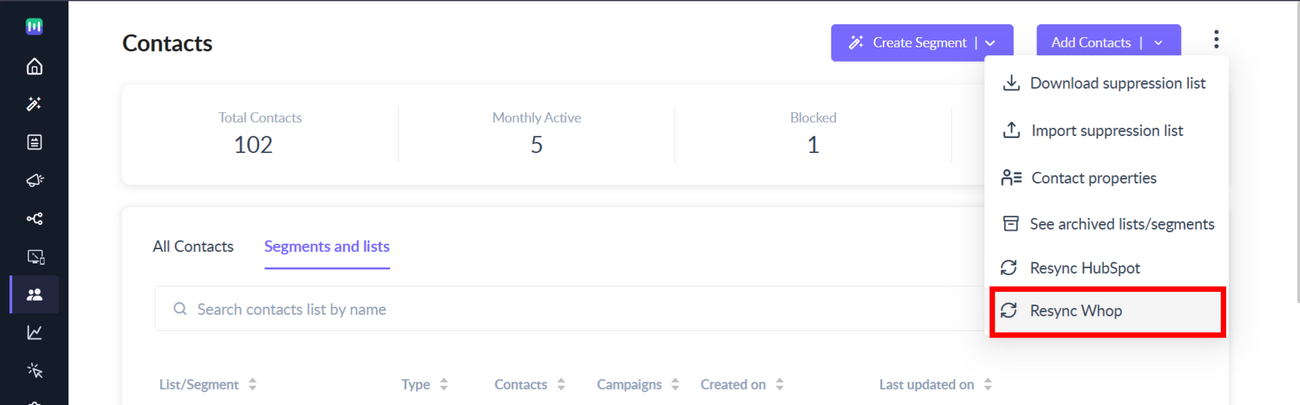 Getting started with Mailmodo via Whop