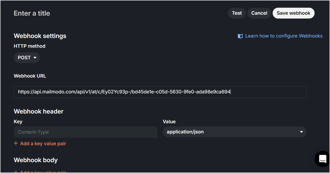 Trigger campaigns through Intercom in Mailmodo