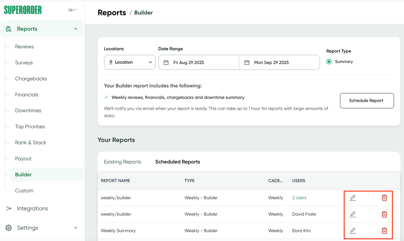 How to set up a Scheduled Report
