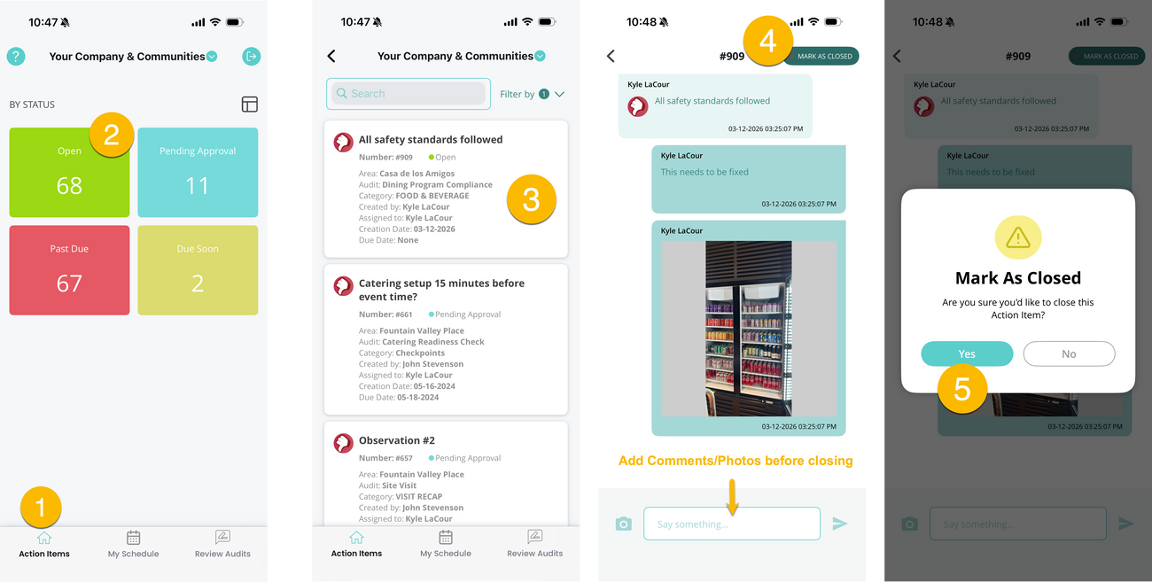  ❗How to Close/Manage Action Items