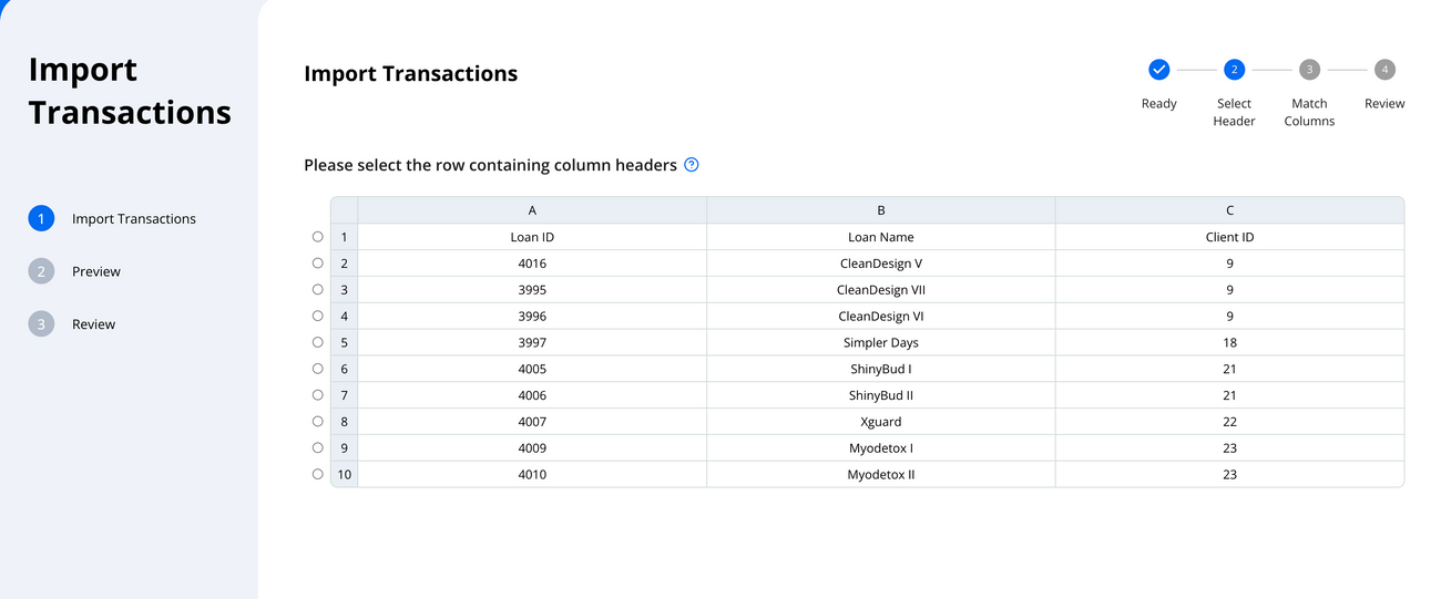 Importing Transactions