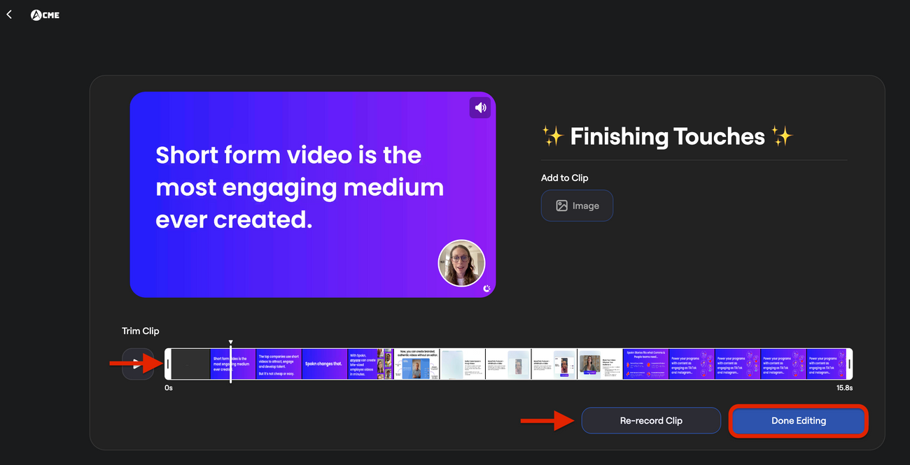 Recording a Landscape or Screen-sharing Video