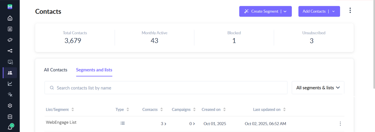 How to pass contact data from WebEngage to Mailmodo