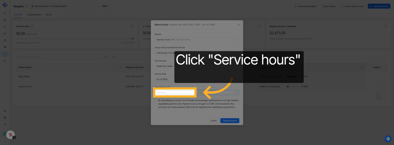Log Respite Invoices Efficiently in Crosby Health | Crosbyhealth 1dn7h3ql5j