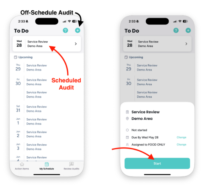 ✅ Completing an Audit on Mobile