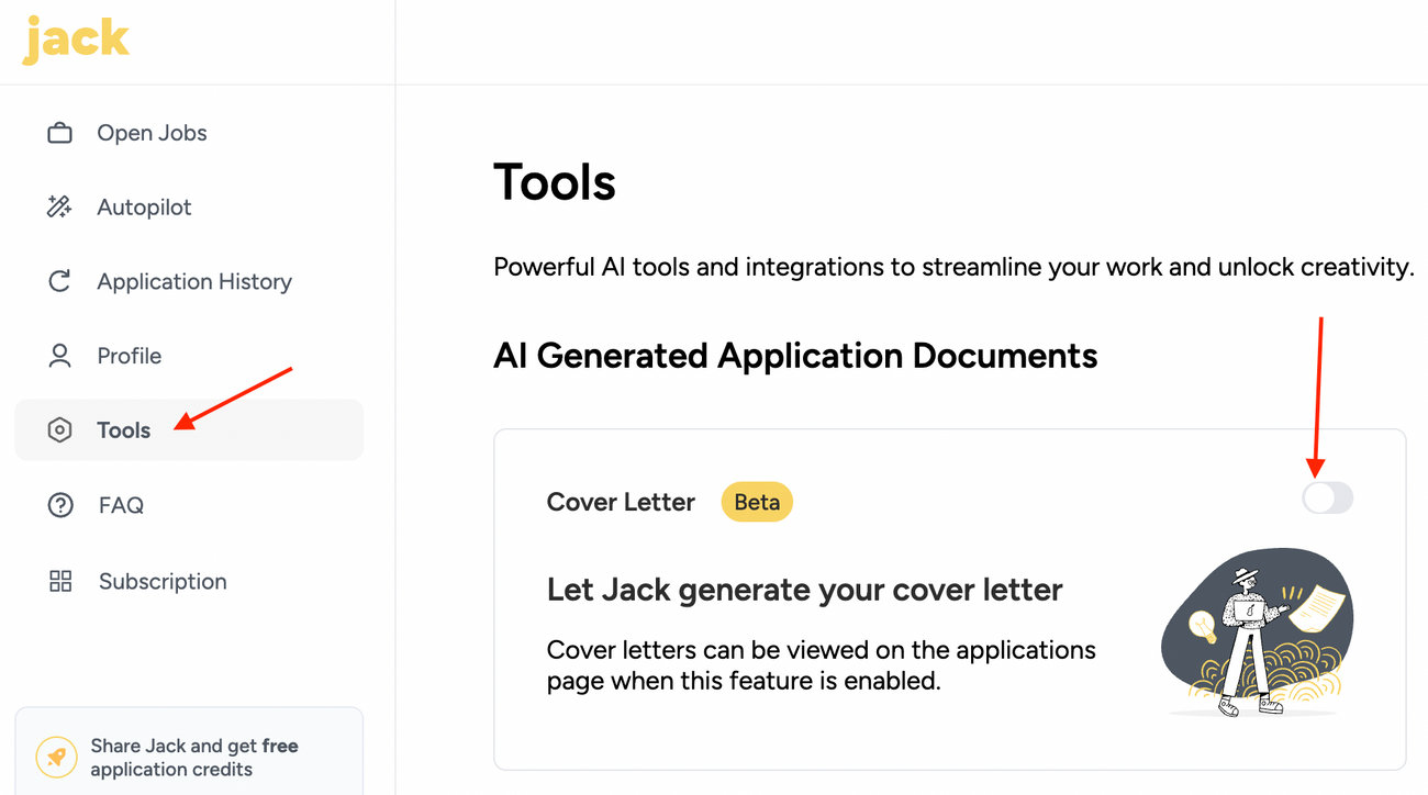 Can I upload my own cover letter?