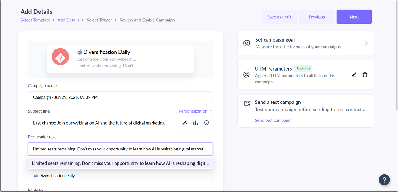Trigger campaigns through Freshmarketer in Mailmodo
