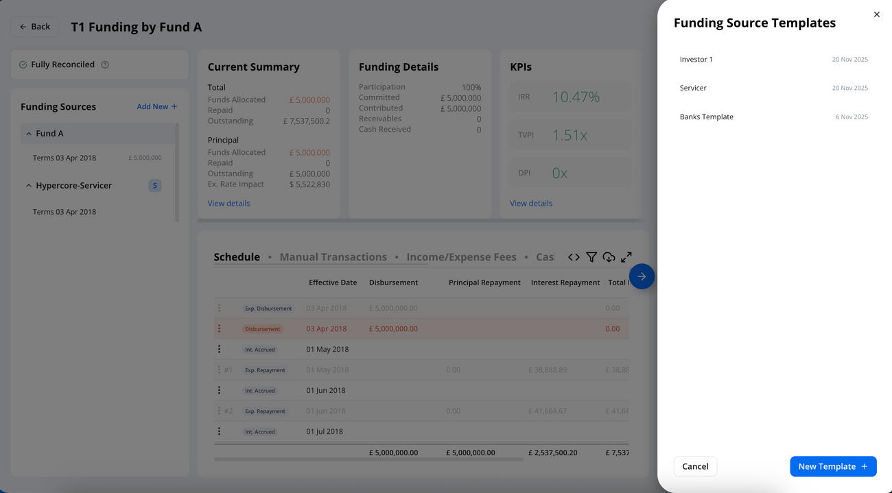 Funding Source Templates