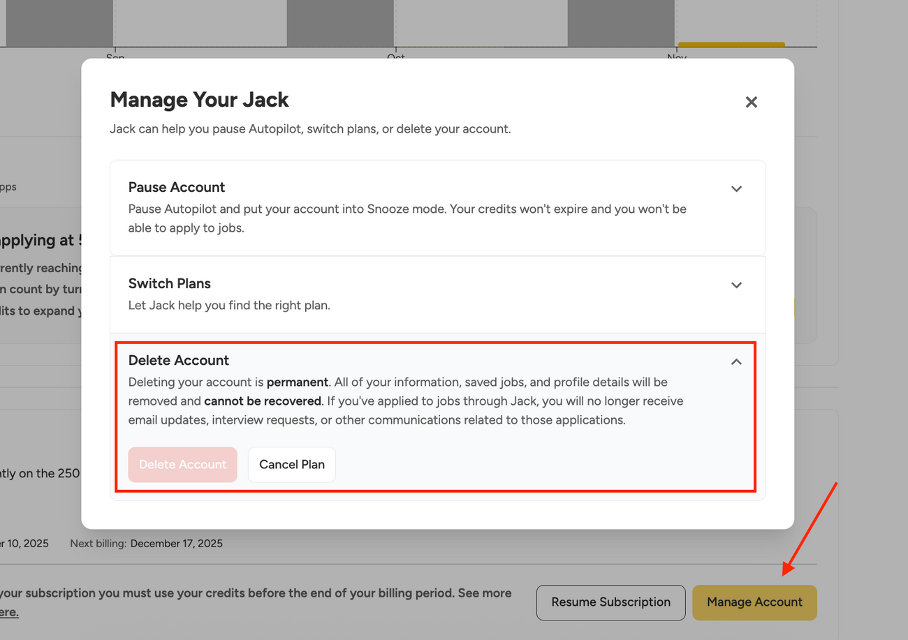 How do I delete my account?