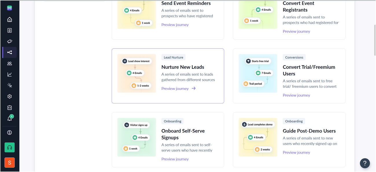 Effortlessly Create Journeys Using Prebuilt Journeys