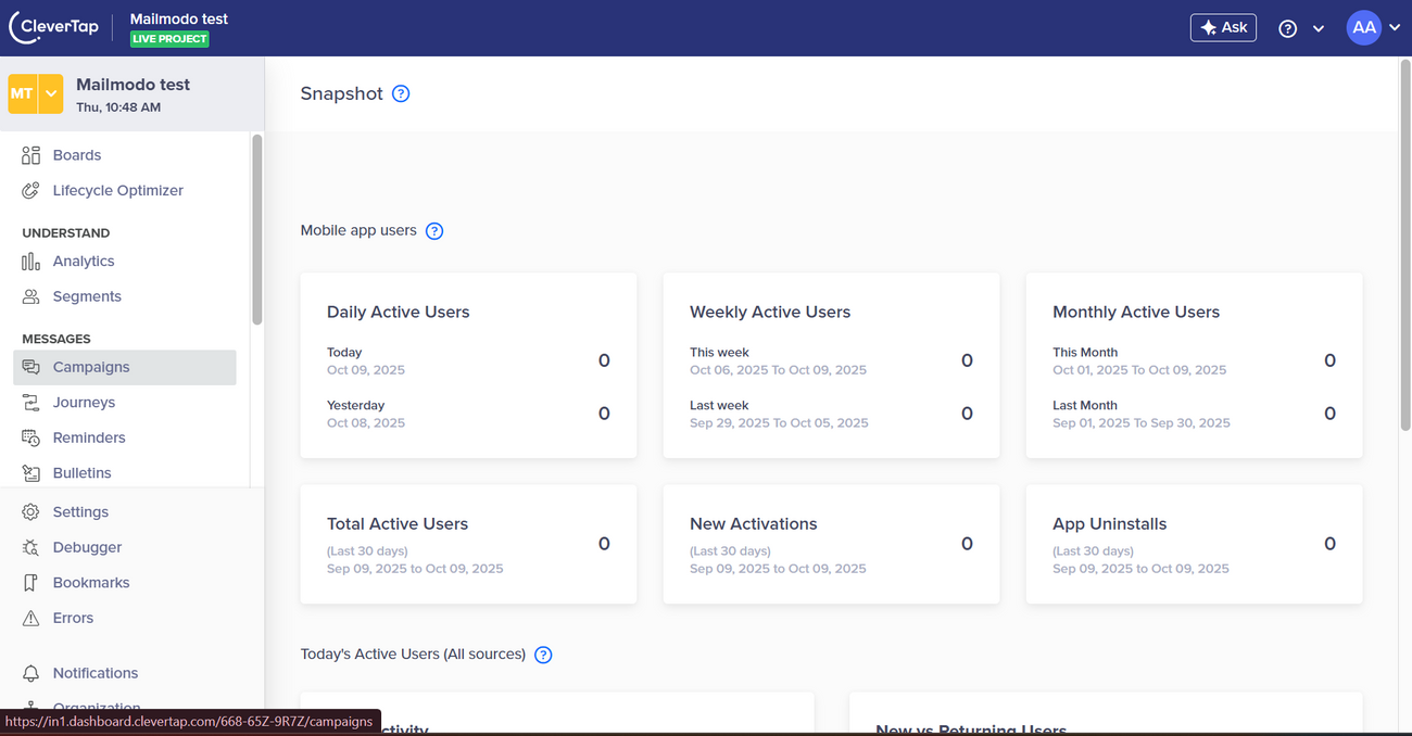 How to pass contacts from Clevertap to Mailmodo