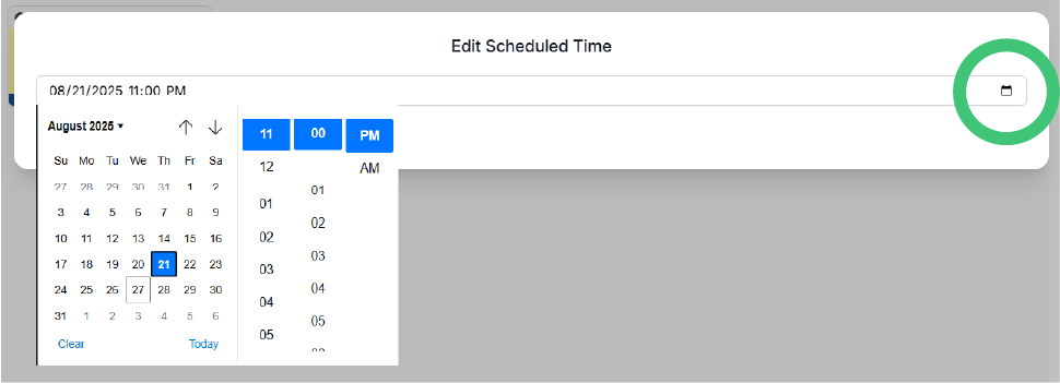 Update Delivery Time for an Active Delivery
