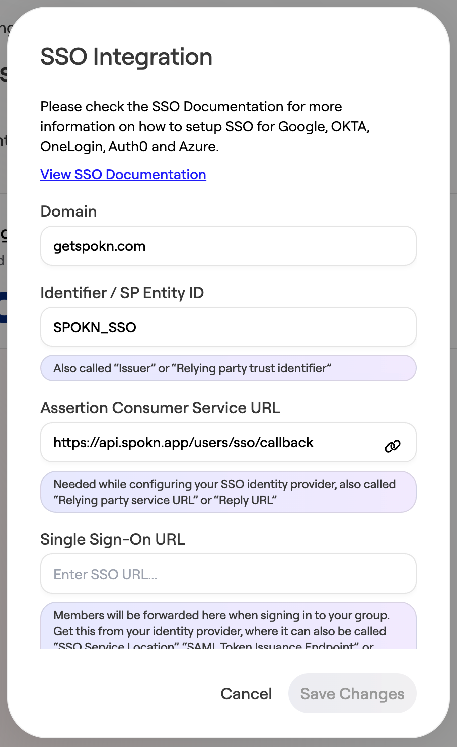 Configuring Spokn