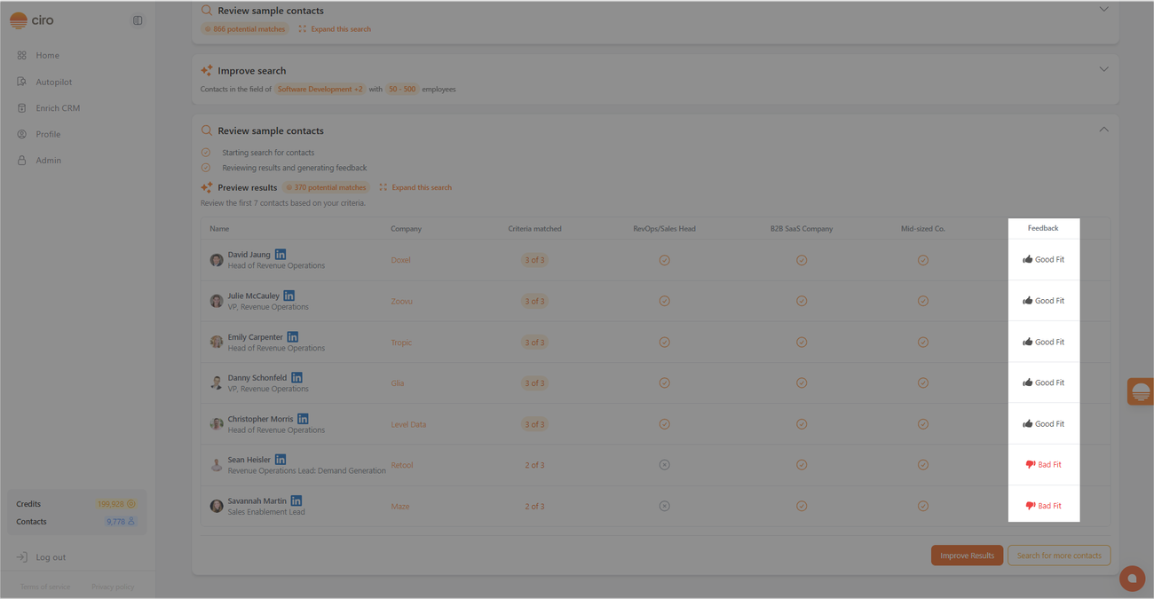 How to Get Ciro to Improve Your Search