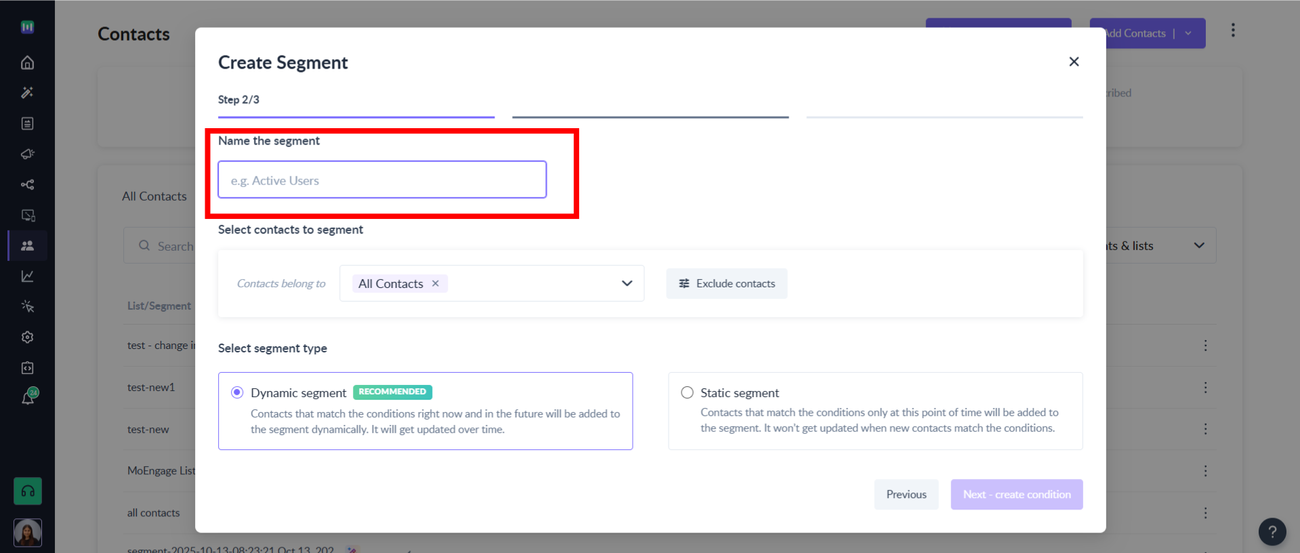 How to segment contacts based on 'Campaign Activity'