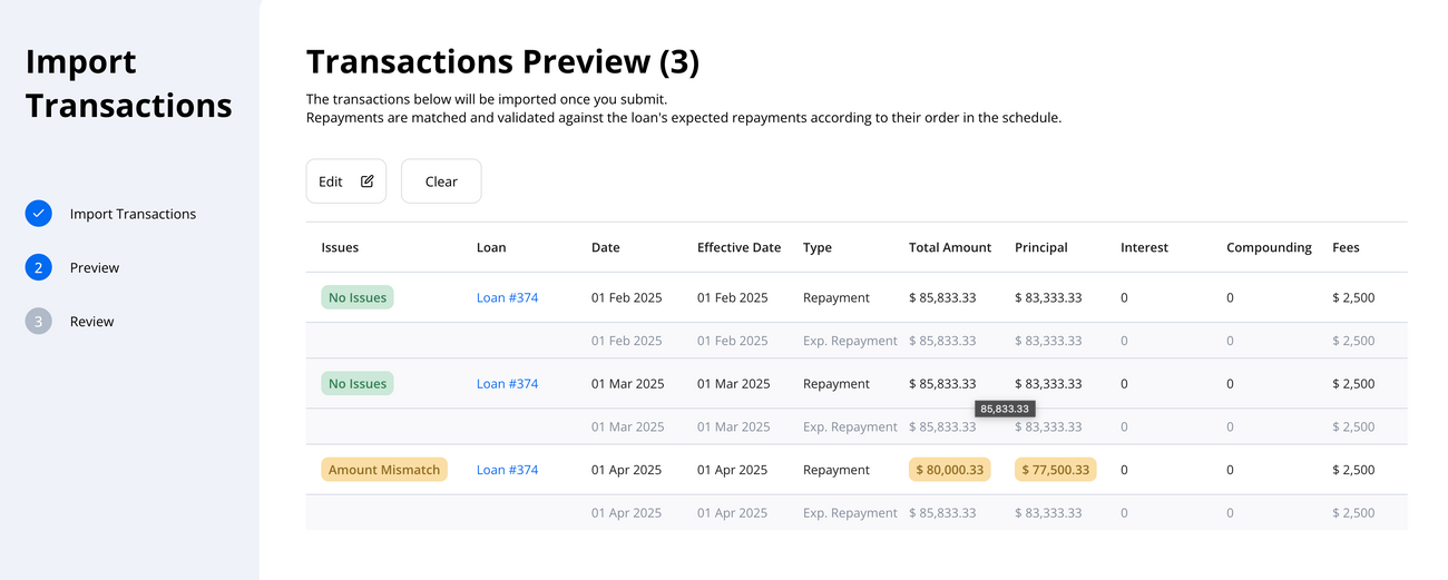 Importing Transactions
