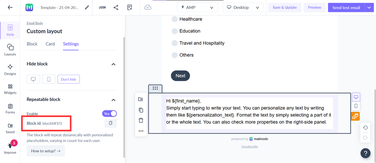 How to get the mmAPI key, campaign id and block id?