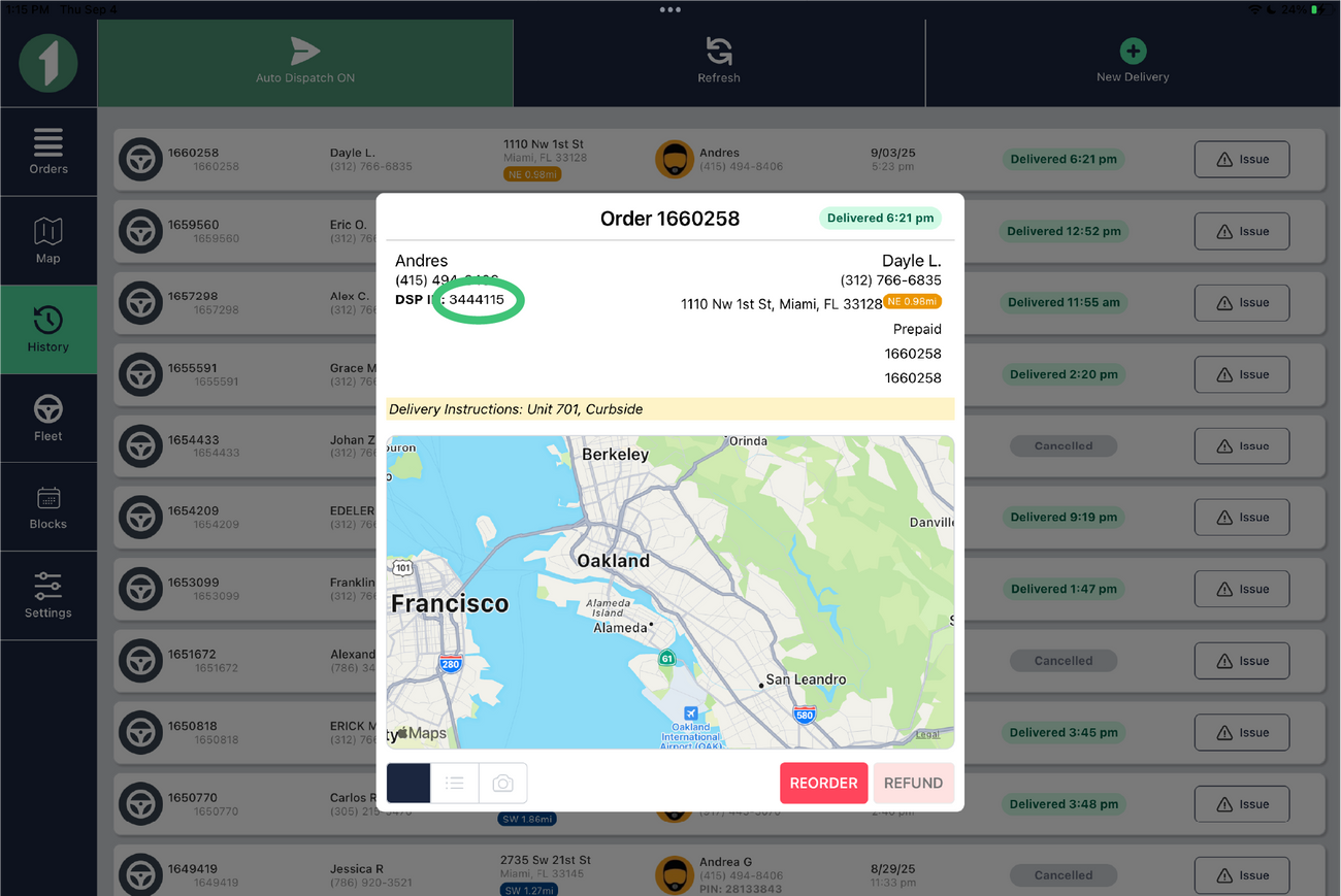 Contact Motoclick about a Delivery