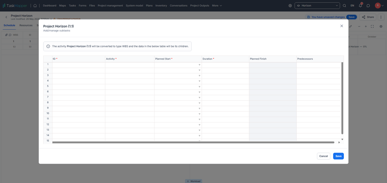 TaskMapper Project Management