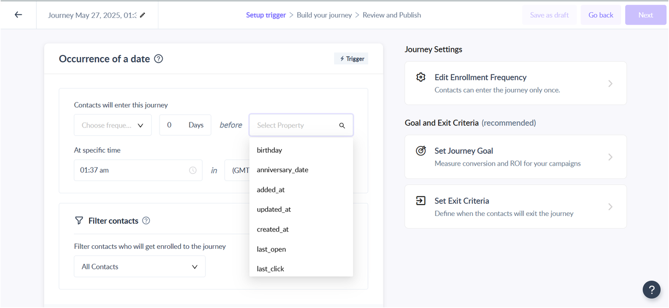 Trigger Journey using Occurrence of a date