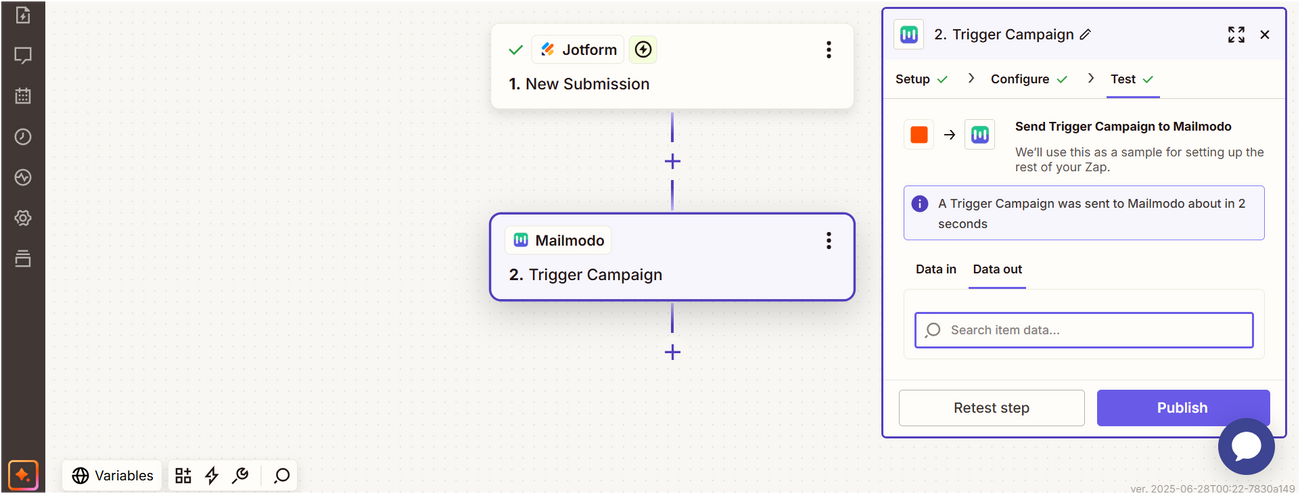 Trigger Campaigns through Jotform on Mailmodo