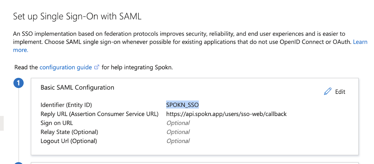 MS Azure SSO