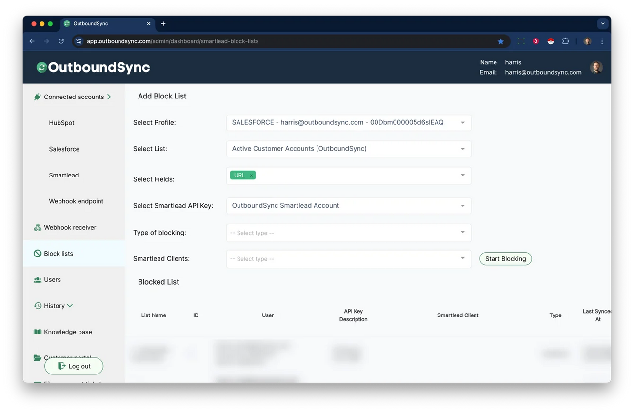 Updating block lists from reports