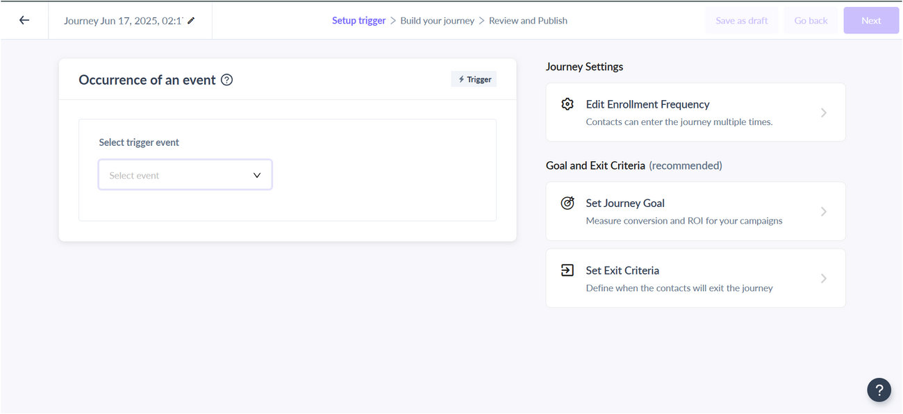 Adding a goal to your journey