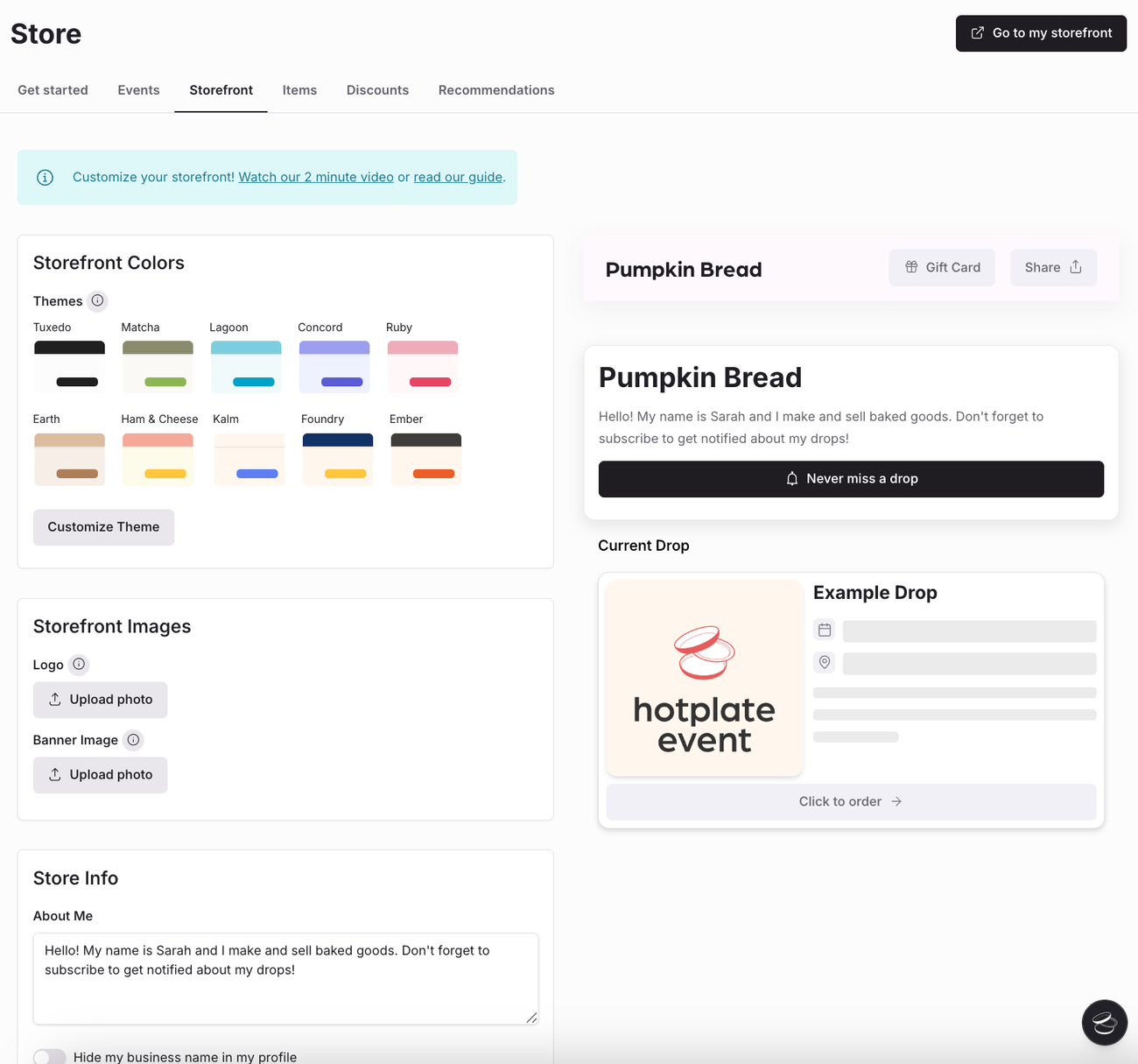 How to customize your storefront
