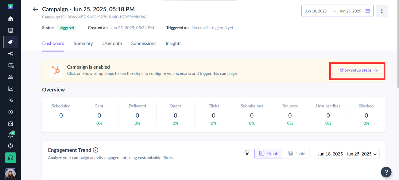 How to trigger emails through HubSpot in Mailmodo using Webhook