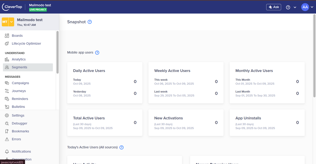 How to pass contacts from Clevertap to Mailmodo