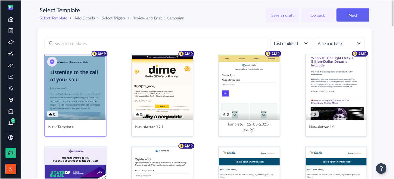 Trigger campaigns through Freshmarketer in Mailmodo
