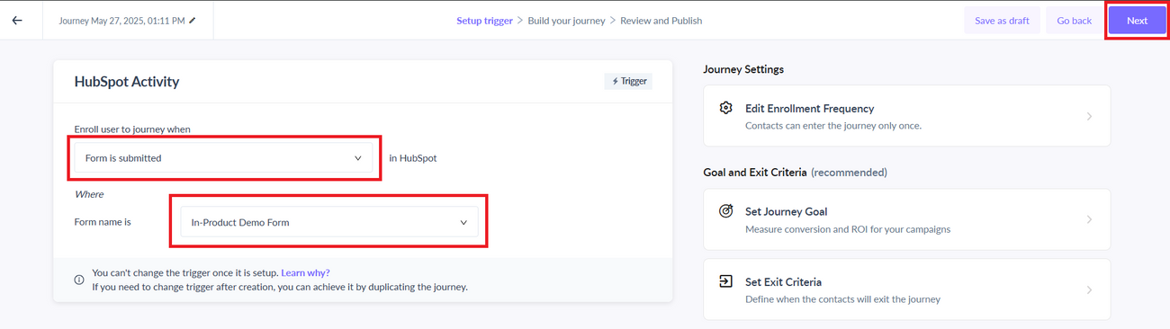 How to trigger Mailmodo journey based on HubSpot Form Submission?