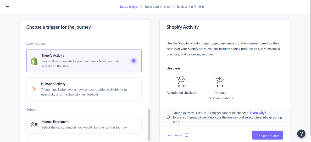 Create Journeys Using Shopify Activities
