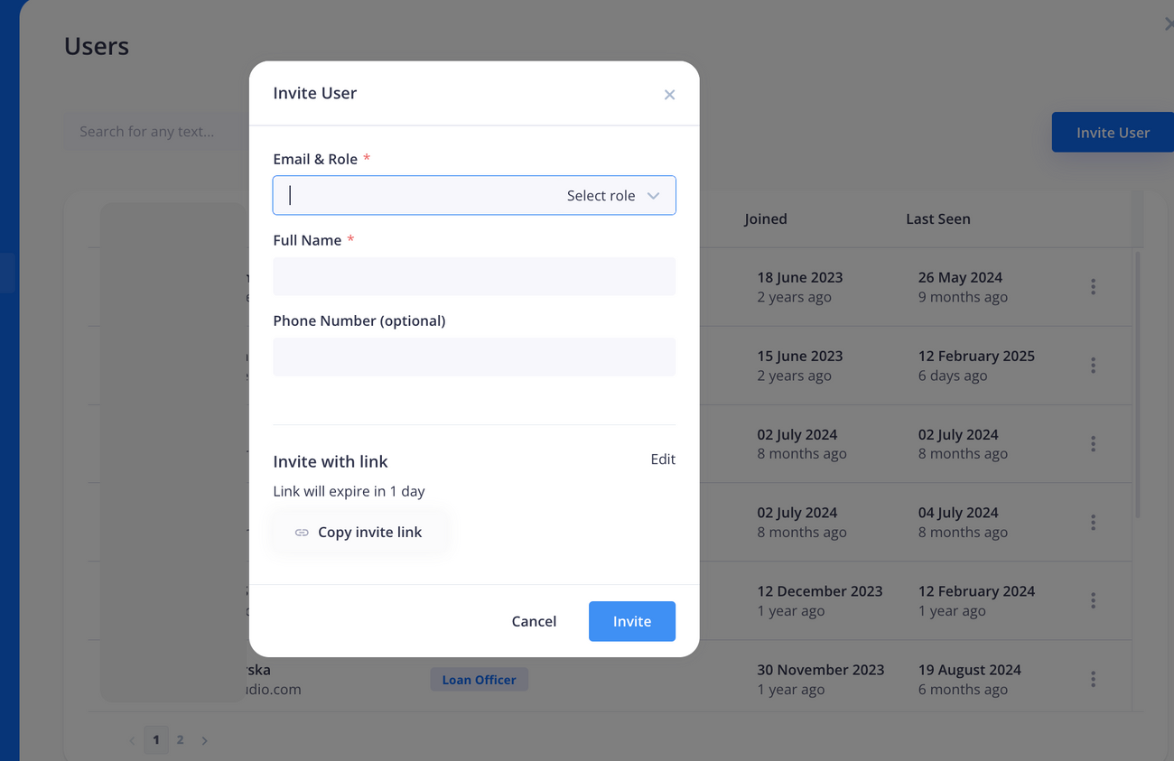 Users Management
