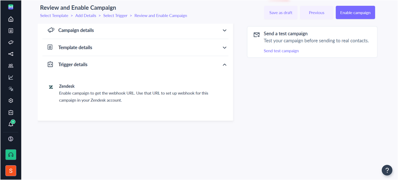 Trigger campaigns through Zendesk in Mailmodo