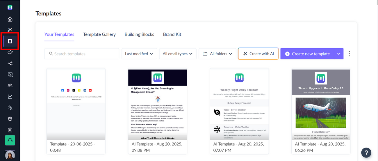 How to add your Templates to a Folder