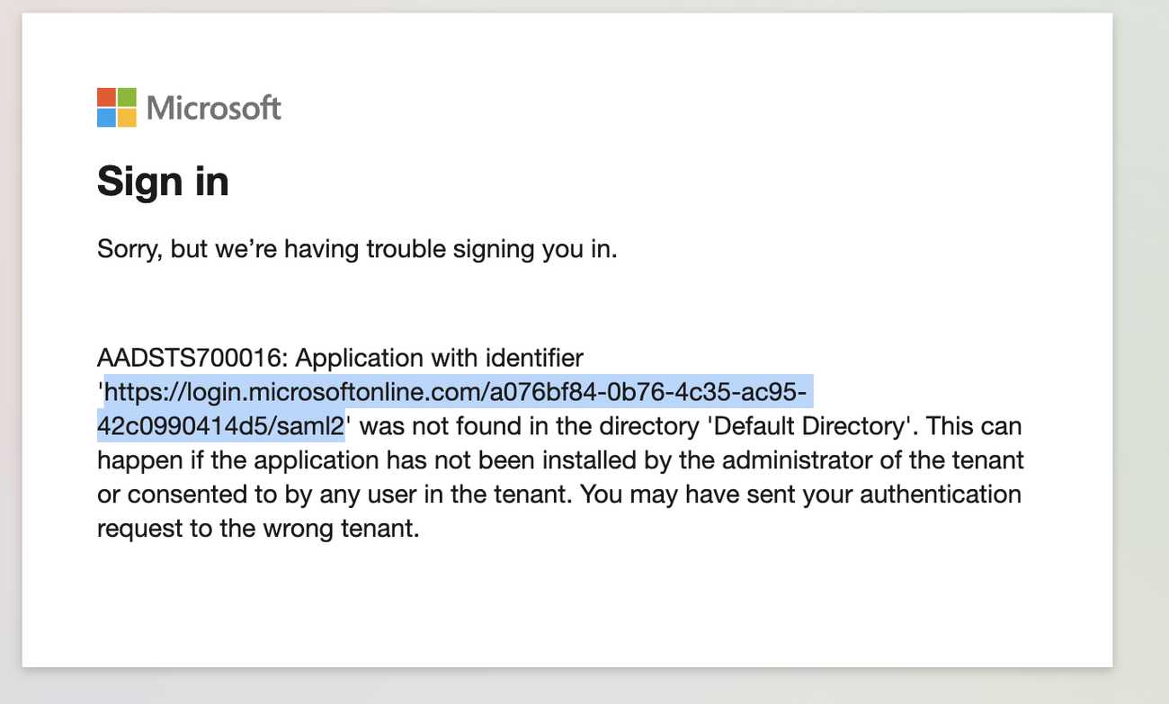 MS Azure SSO