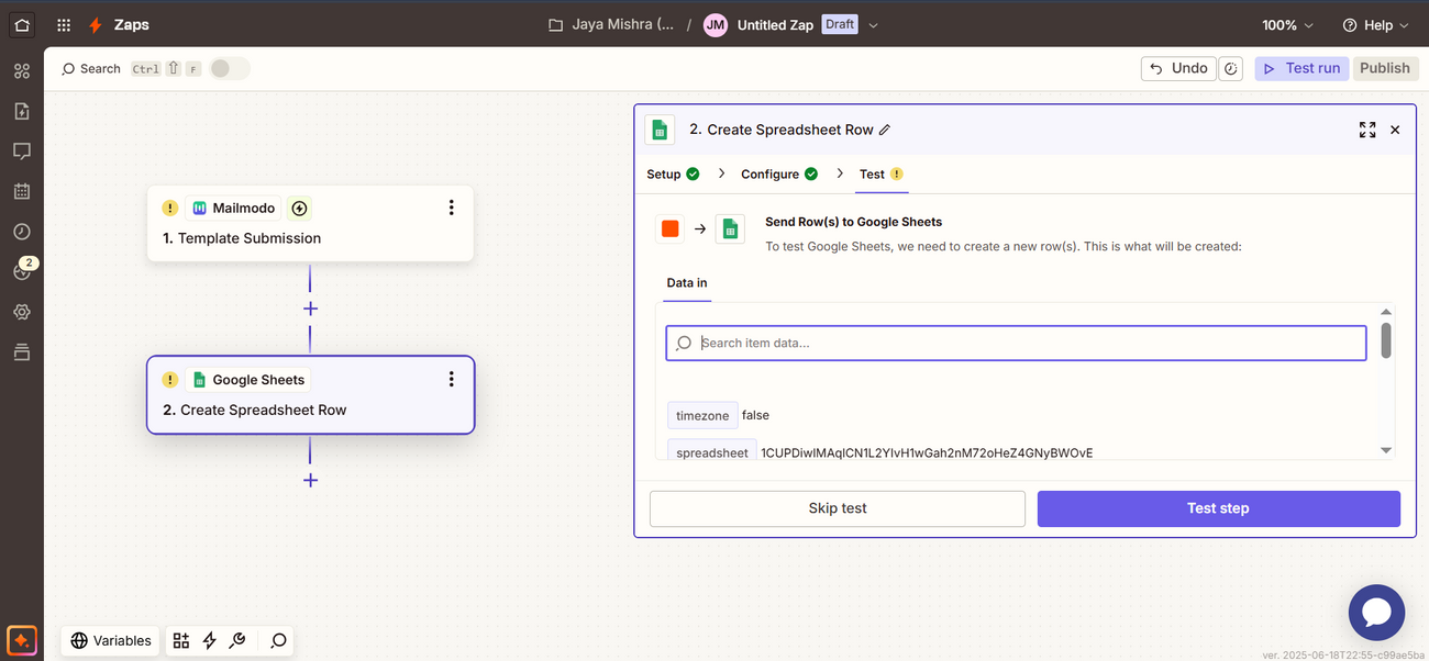 Exporting Template Submissions to your software stack via Zapier