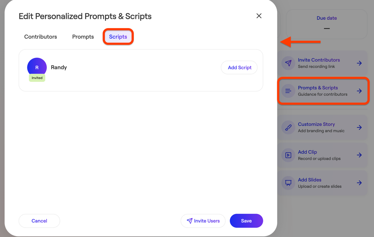 How to Set Scripts for Contributors