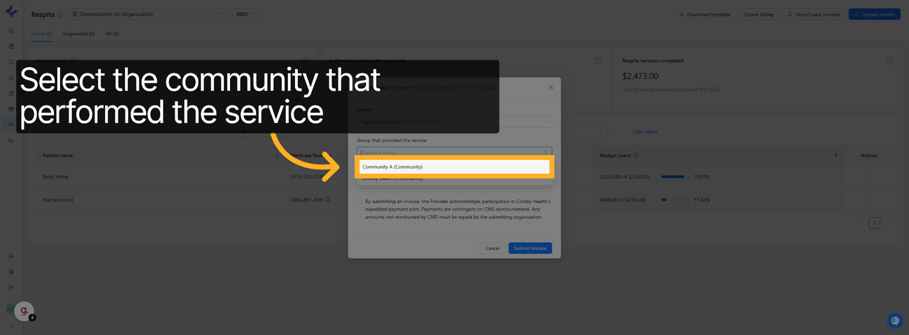 Log Respite Invoices Efficiently in Crosby Health | Crosbyhealth 1dn7h3ql5j