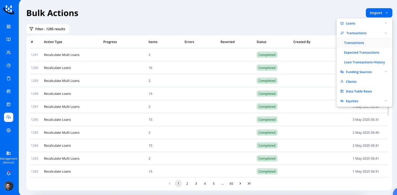 Importing Transactions