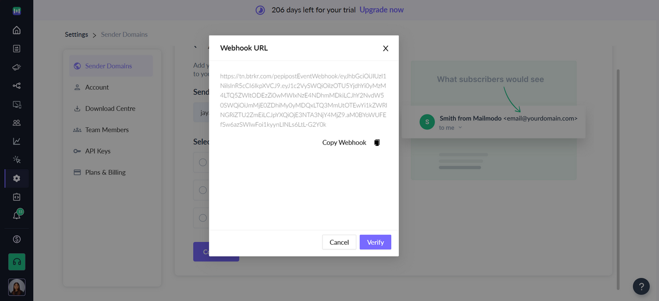Setting up Mailmodo with Pepipost SMTP
