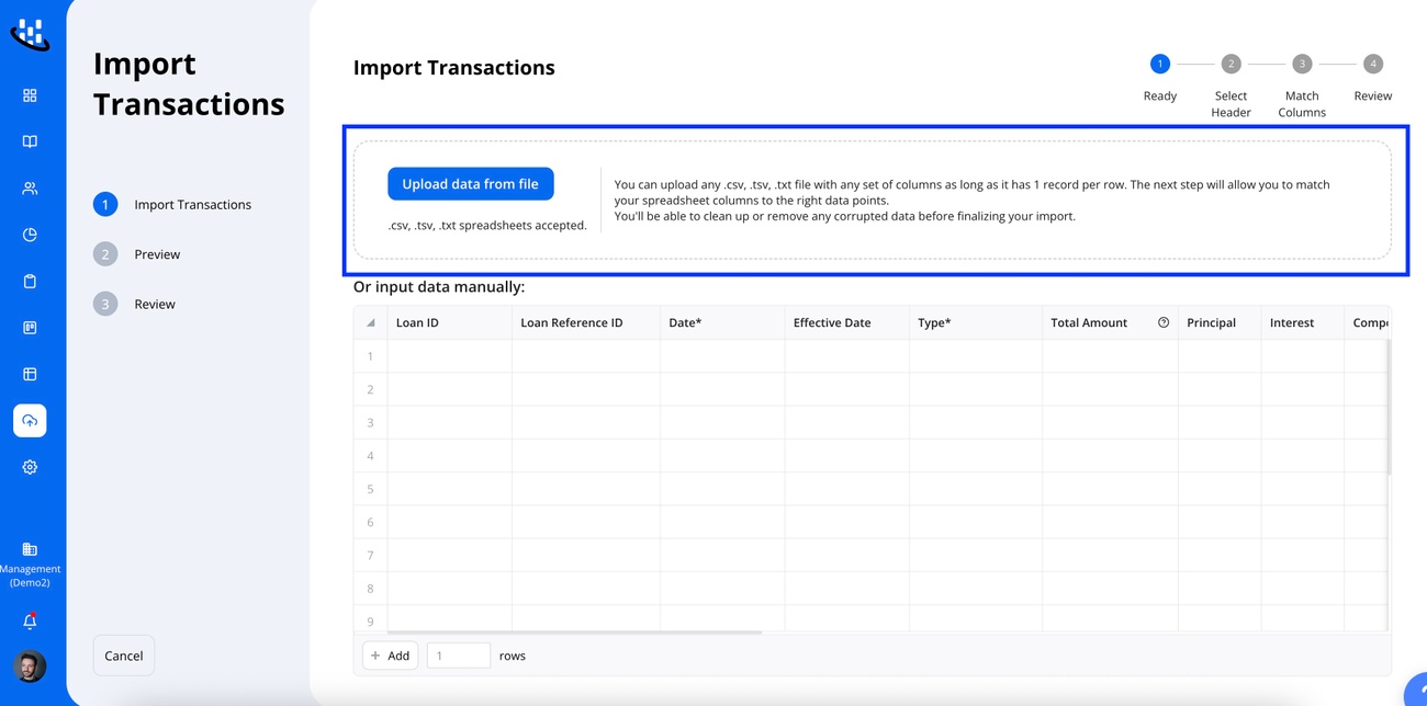 Importing Transactions