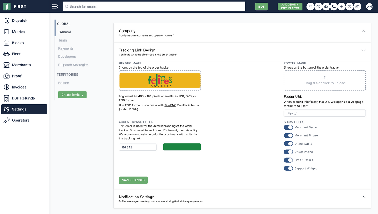 Customizing SMS notifications and Fields Shown